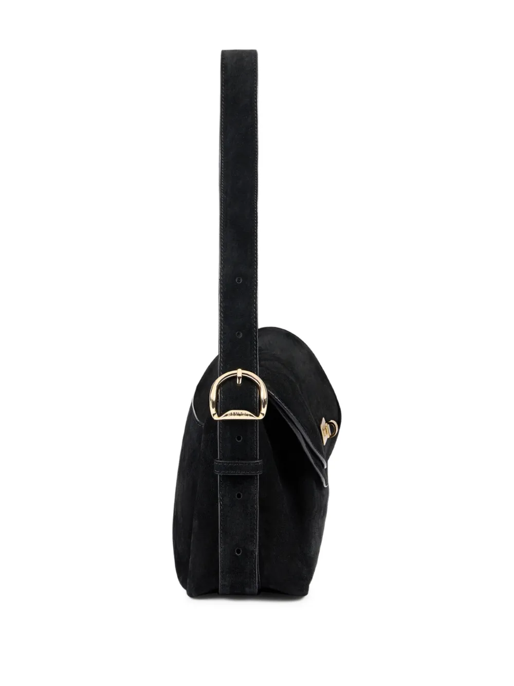  Sandro Le Mambo Suede Shoulder Bag - Black 