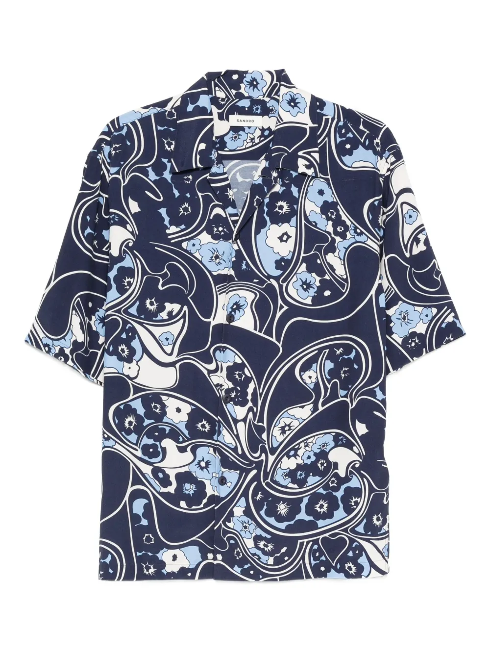 SANDRO Camicia a fiori - Blu
