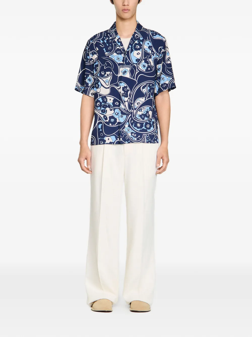  Sandro Camicia A Fiori - Blu 