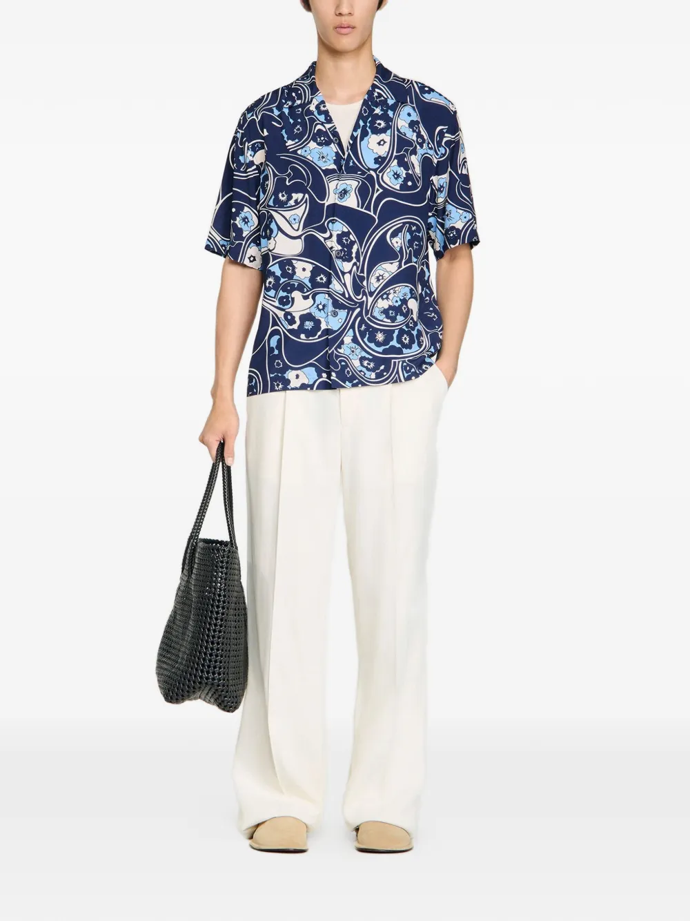  Sandro Camicia A Fiori - Blu 