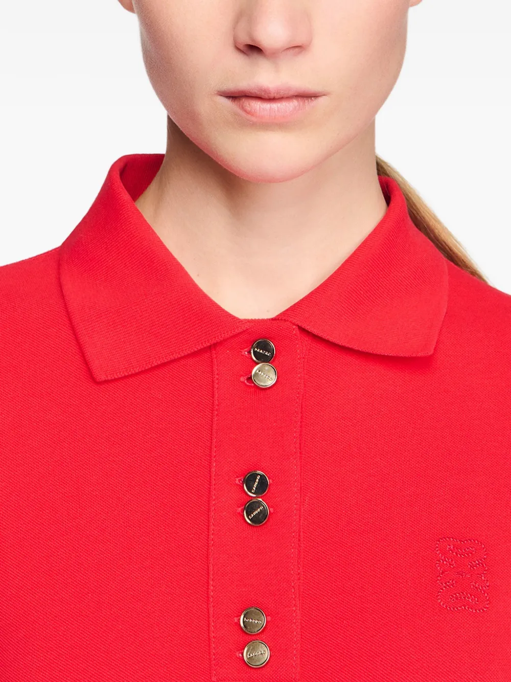 SANDRO Poloshirt met knopen Rood