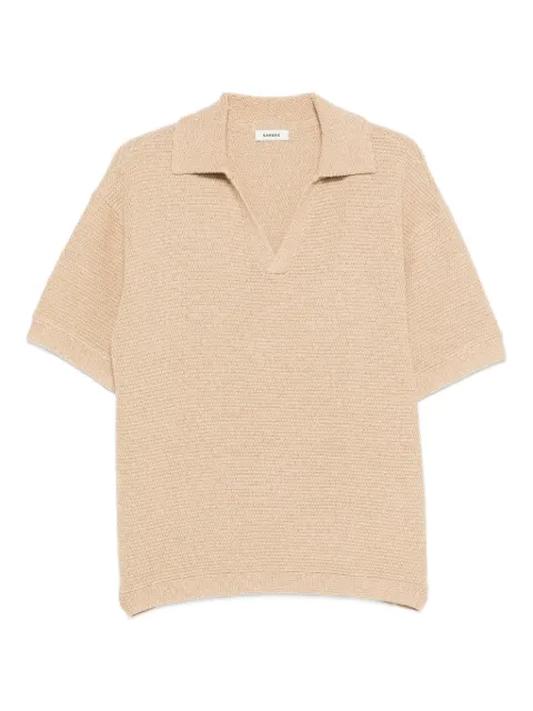 SANDRO Gestricktes Poloshirt