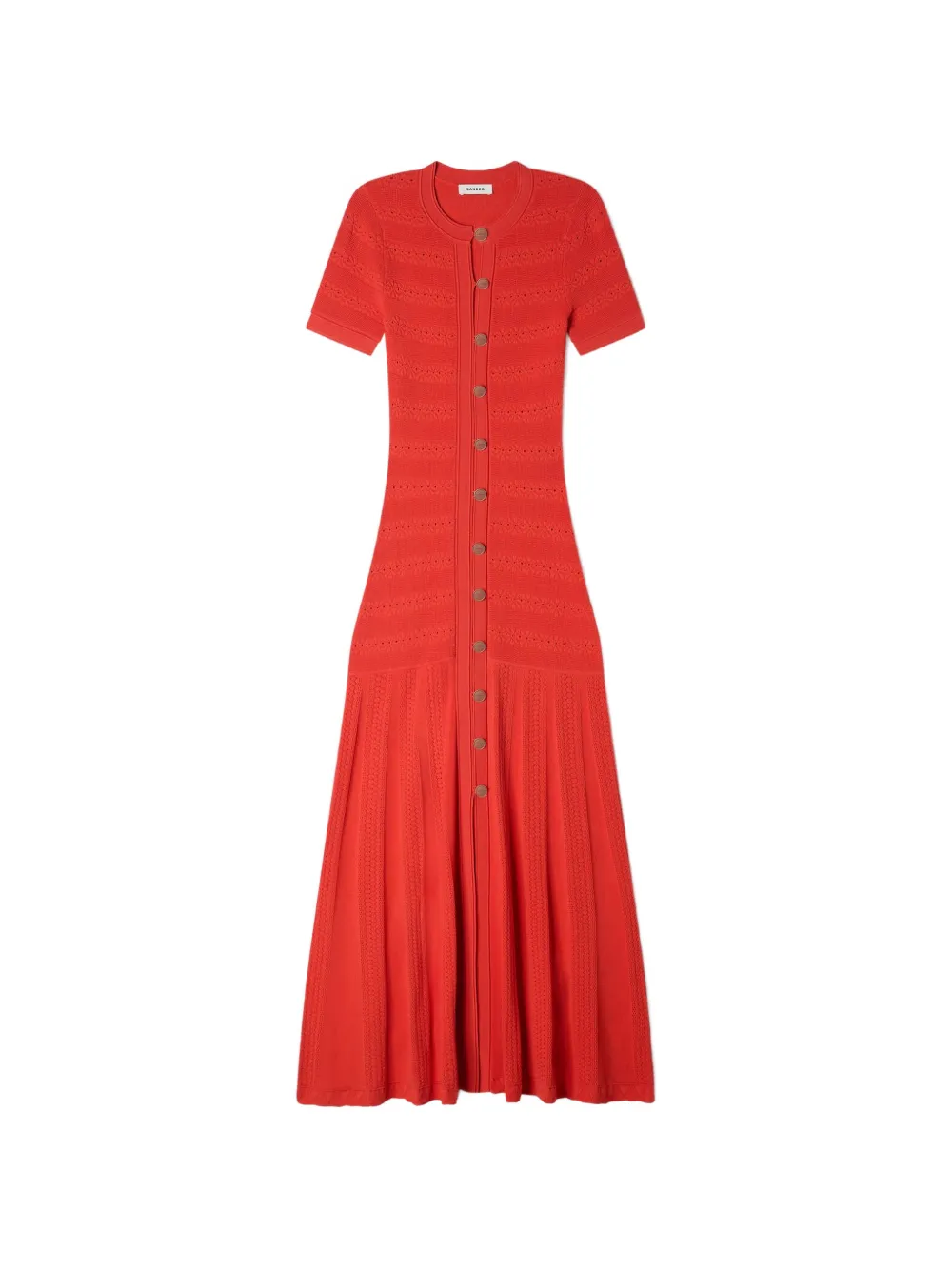 SANDRO Abito midi con bottoni - Rosso