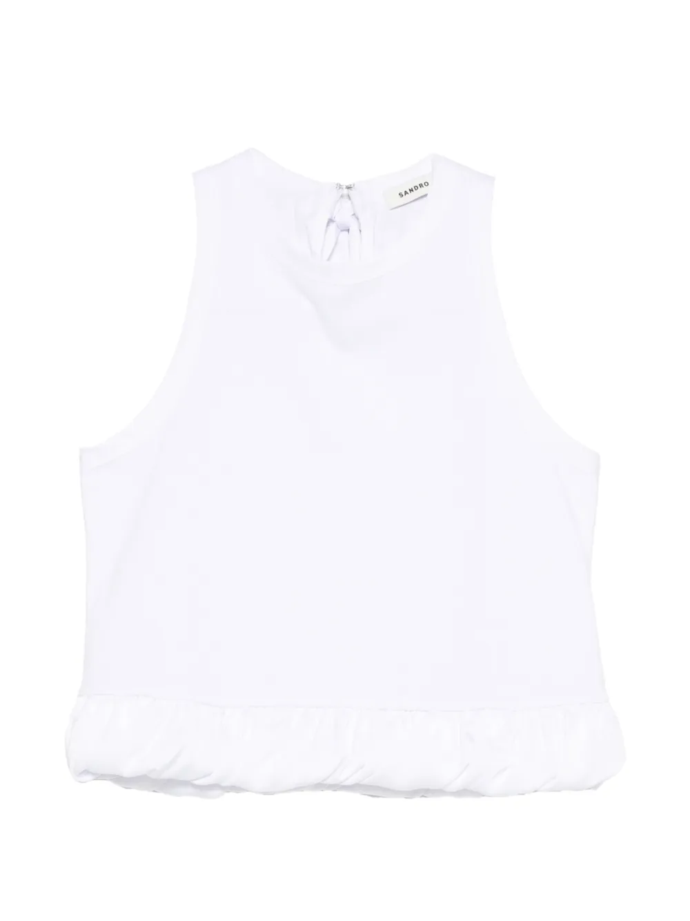 SANDRO Canotta con ruches - Bianco