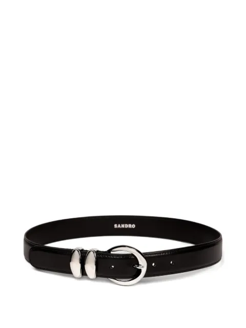 SANDRO metal buckle leather belt