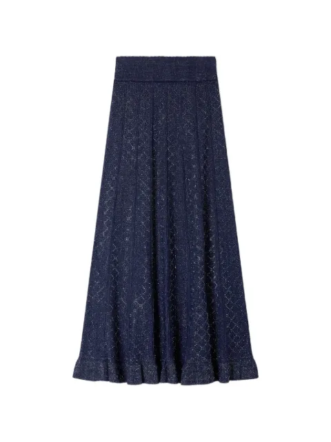 SANDRO rhinestone-embellished knit maxi skirt