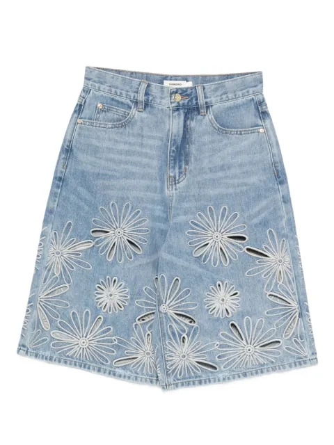 SANDRO shorts con bordado floral