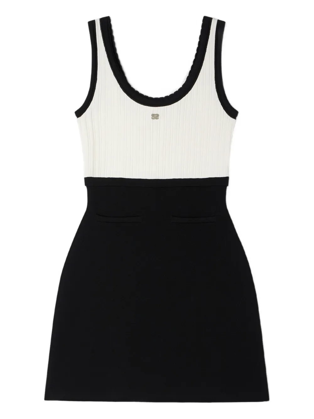 SANDRO Abito corto con ruches - Nero