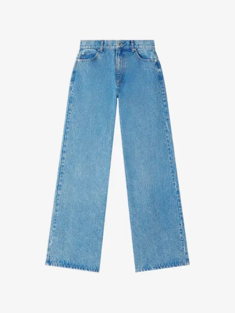 SANDRO faded wide straight-leg jeans