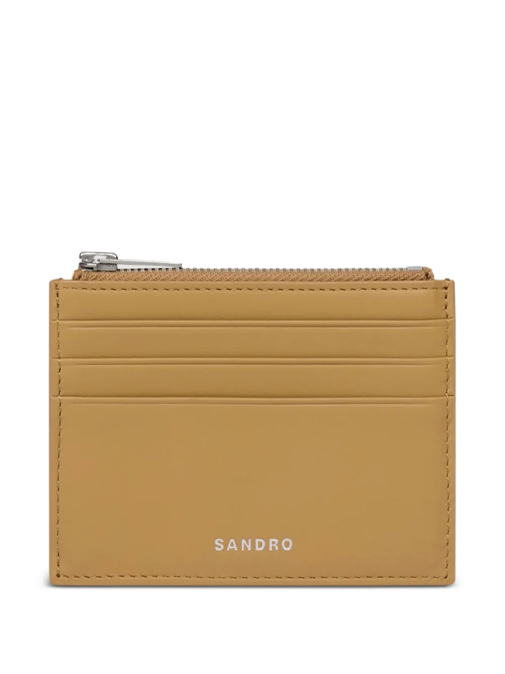 SANDRO zip cardholder wallet - Toni neutri