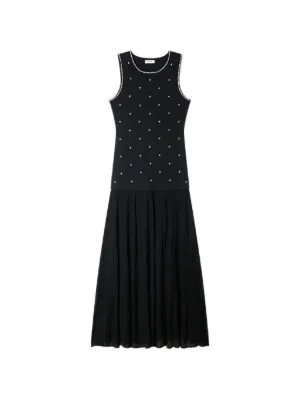 sandro beaded maxi dress Sandro Women's Beaded knit maxi dress - White