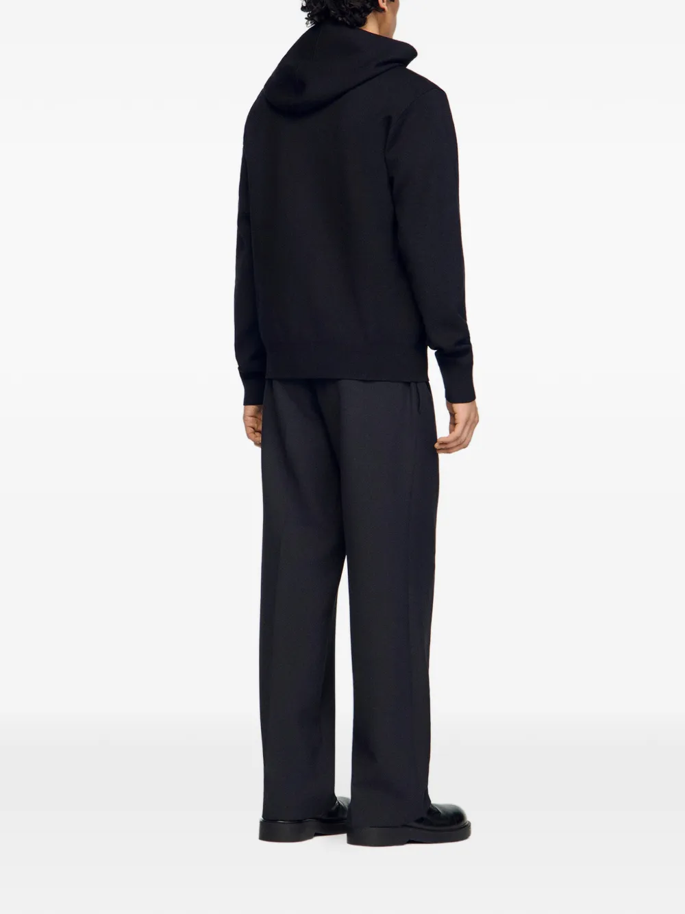 SANDRO Hoodie met rits Zwart
