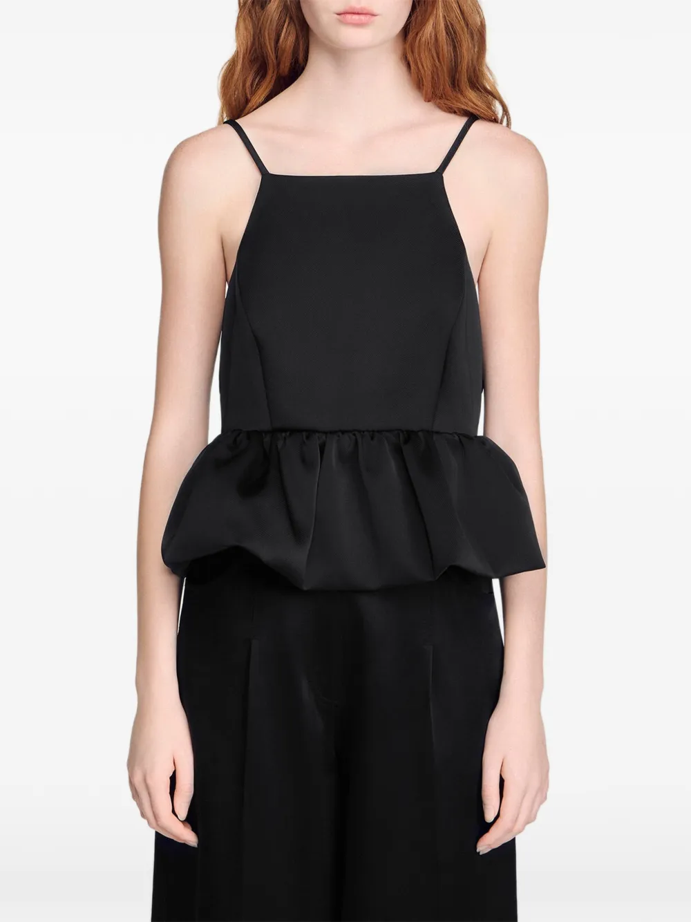 SANDRO Cropped top Zwart