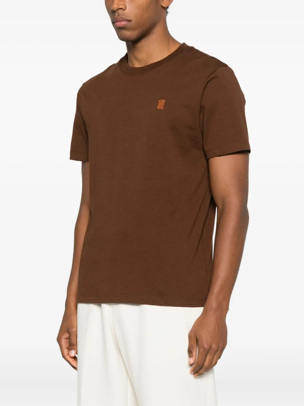  Sandro Crew-neck T-shirt - Brown 