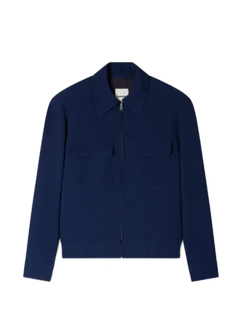 SANDRO textured zip-up jacket