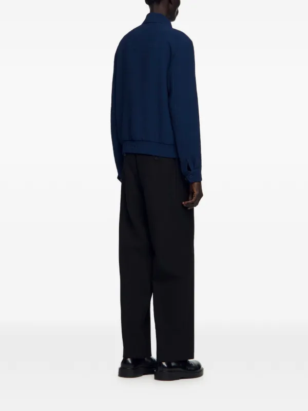 SANDRO Textured zip-up Jacket | Blue | FARFETCH
