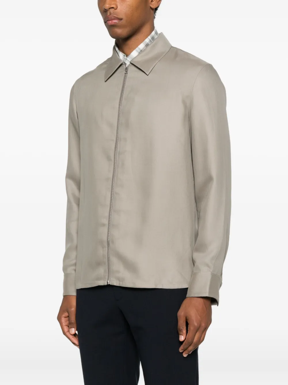 Zip-Fastening Shirt Jacket