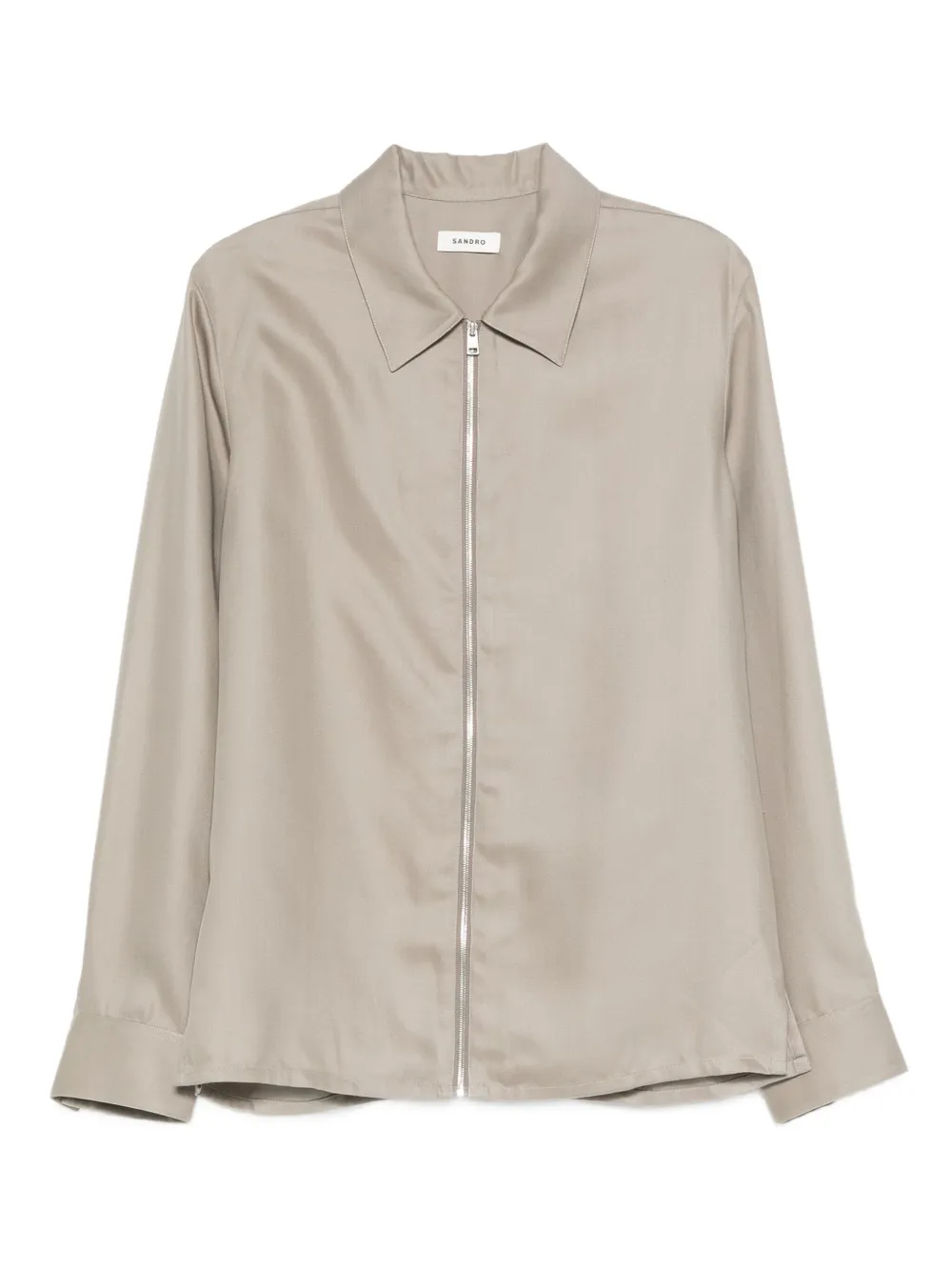 SANDRO zip-fastening shirt jacket | Green | Image 1