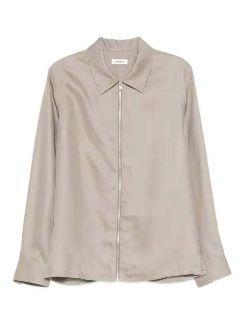 SANDRO zip-fastening shirt jacket