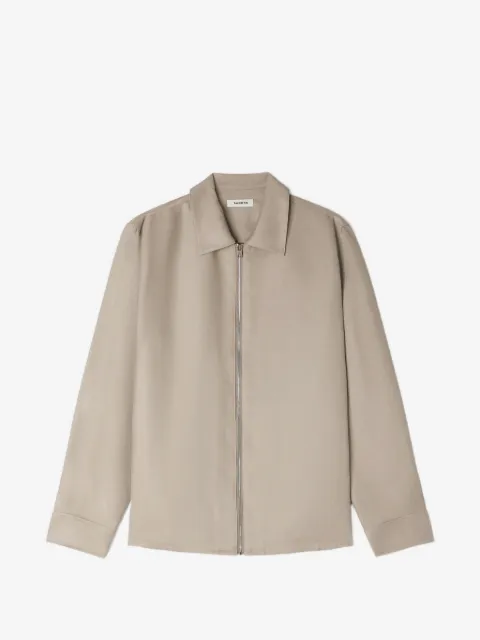 SANDRO loose-fit zip-up shirt