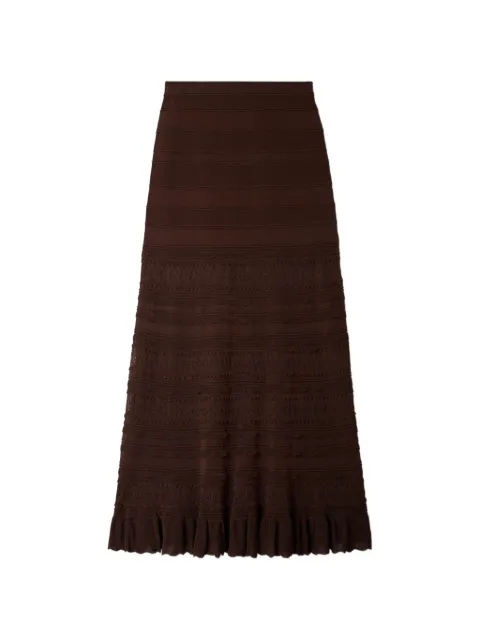 SANDRO ruffled knitted maxi skirt