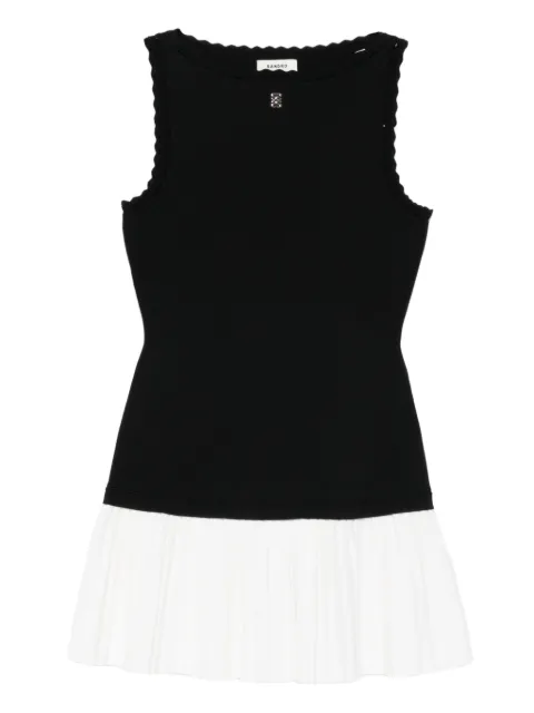 SANDRO 荷叶边褶饰中长连衣裙