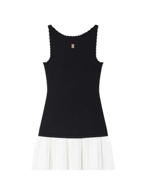 SANDRO vestido midi con volantes