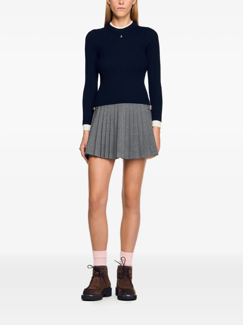 SANDRO Camiseta canelada com mangas longas | Camisetas | Image 2