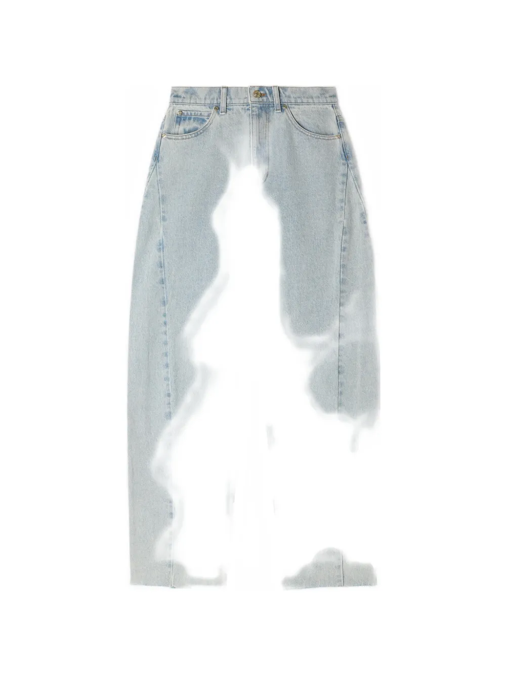SANDRO frayed wide-leg jeans - Blu