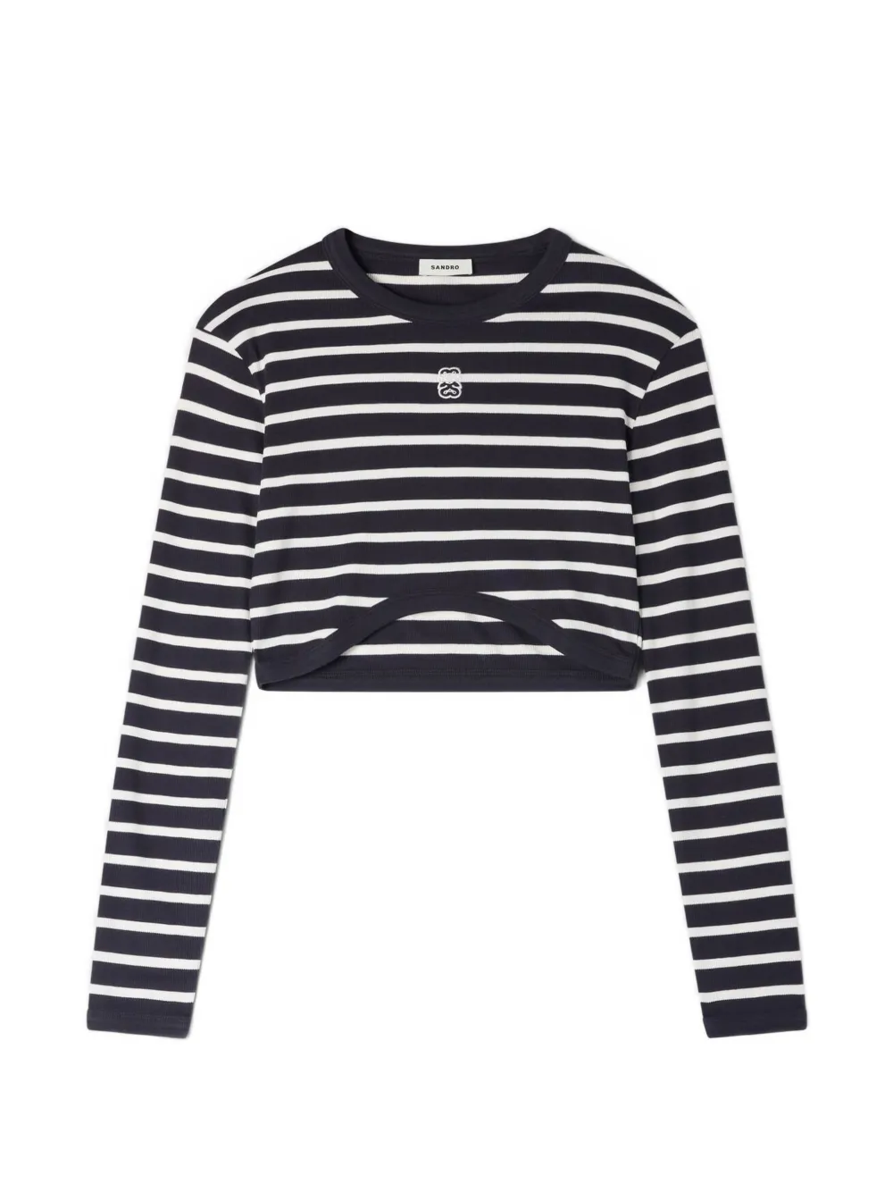 SANDRO T-shirt a righe - Blu