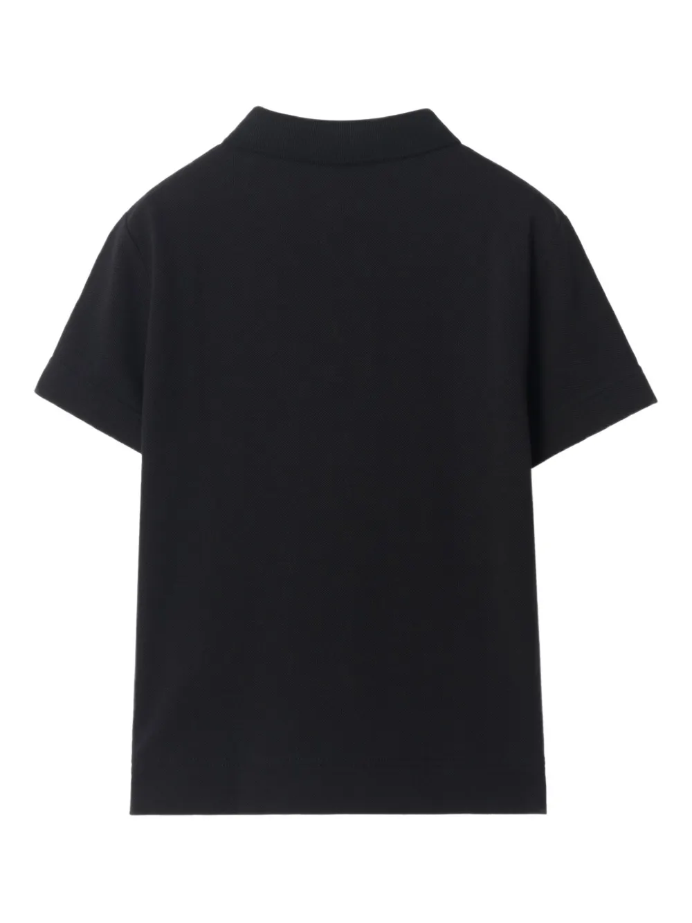 Burberry Embroidered-logo Cotton-piqué Polo Shirt In Black