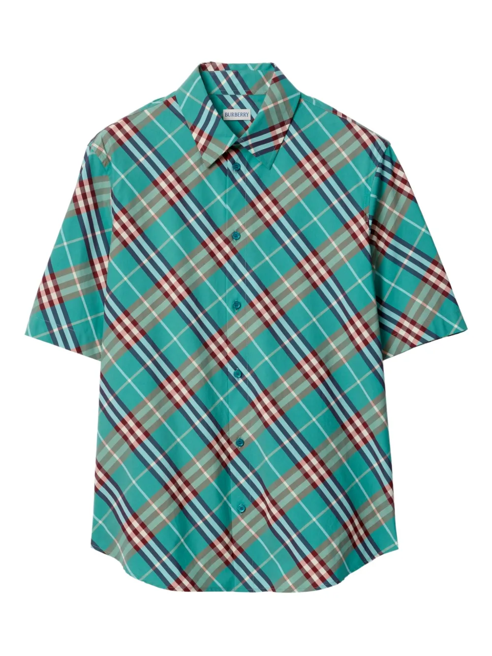Burberry Camicia a maniche corte a quadri - Blu