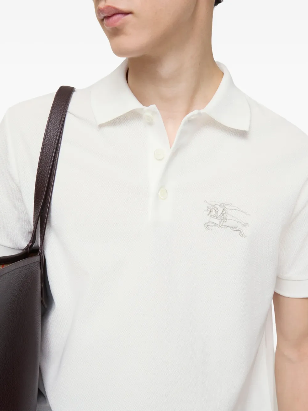 Burberry Equestrian Knight poloshirt Wit