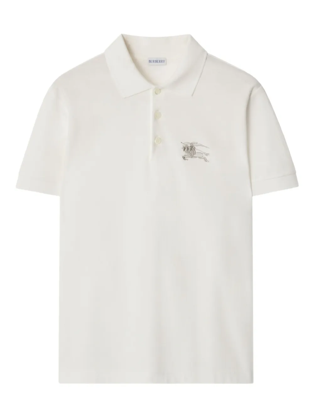 Burberry equestrian knight design polo shirt - Bianco