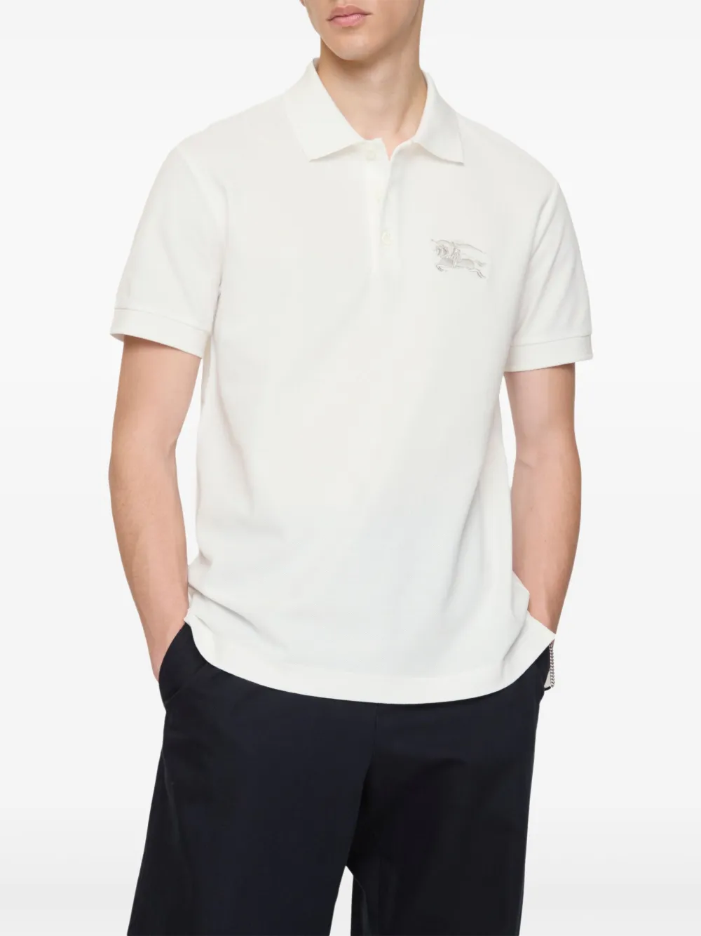 Burberry Equestrian Knight poloshirt - Wit
