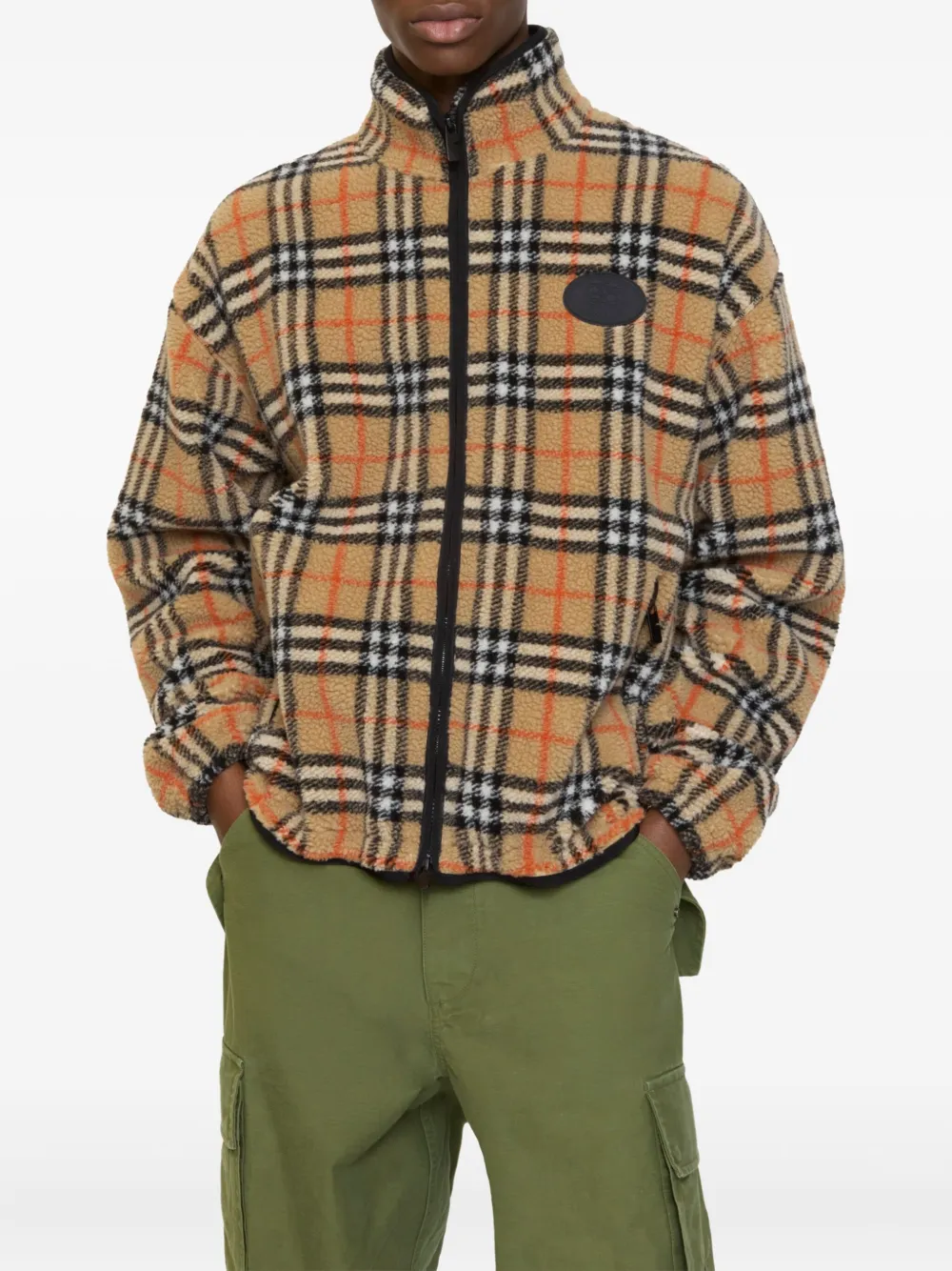 Burberry check funnel-neck fleece jacket | Sport Jackets & Windbreakers | Image 2