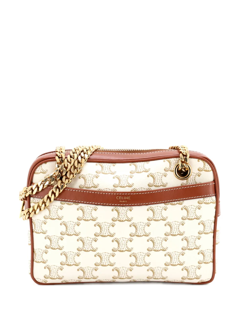 Celine Pre-Owned Patapans Bag Triomphe Coated Canvas Small shoulder Celine Pre-Owned Patapans Bag Triomphe Coated Canvas Small shoulder