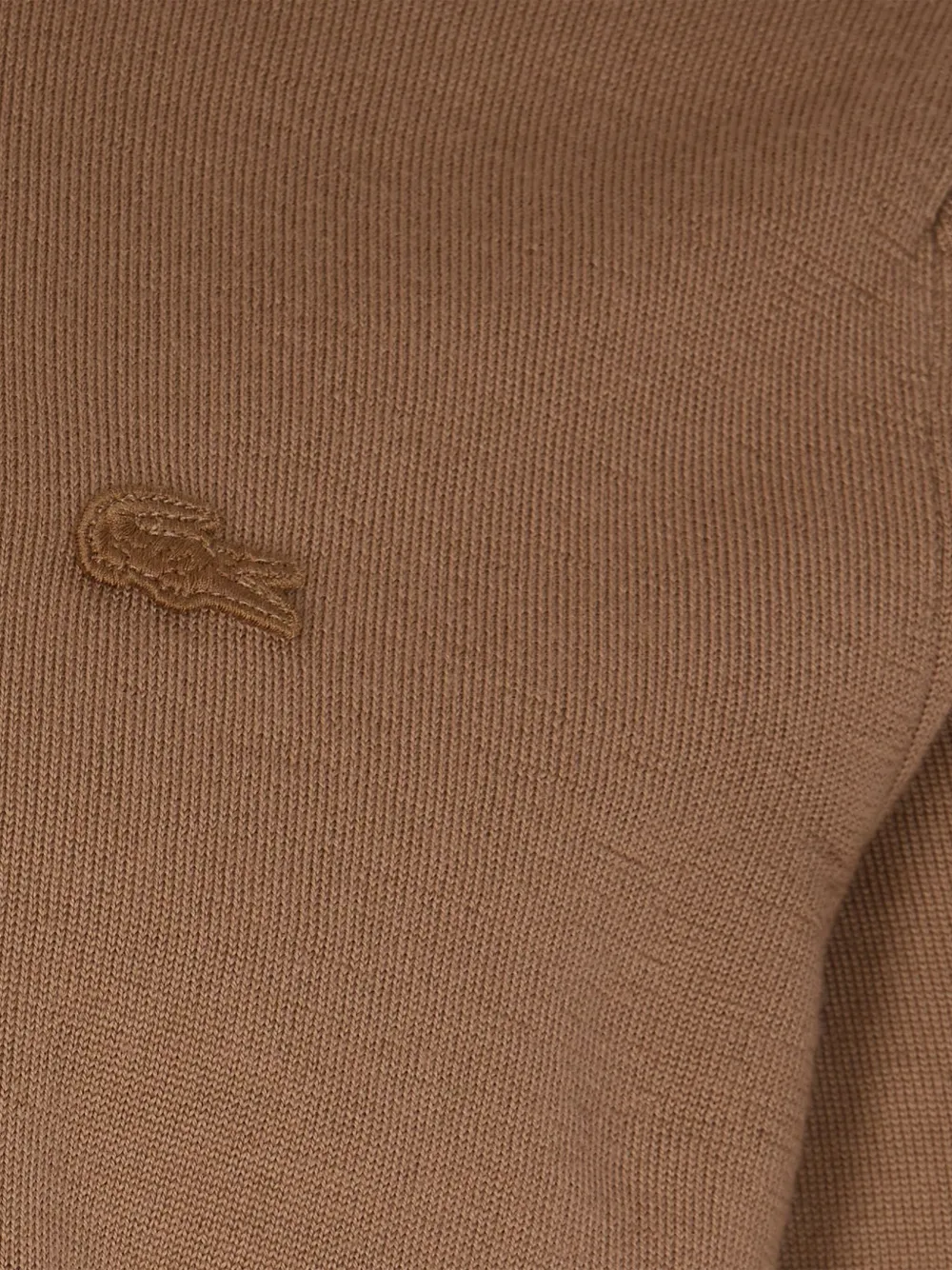 Lacoste Trui met ronde hals en logo Bruin