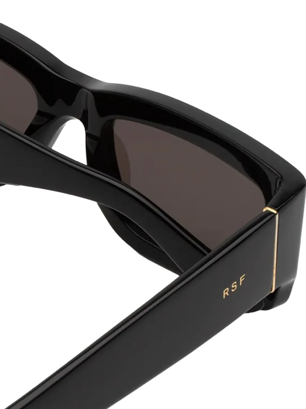 Retrosuperfuture Zonnebril met rechthoekig montuur Zwart