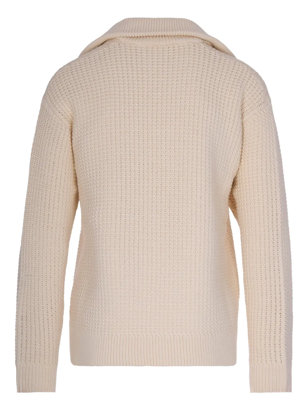 Lacoste zip waffle knitwear - Beige