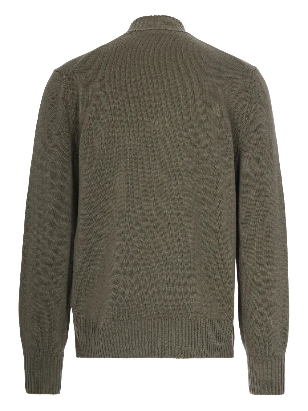 Lacoste zip-up wool sweater - Groen