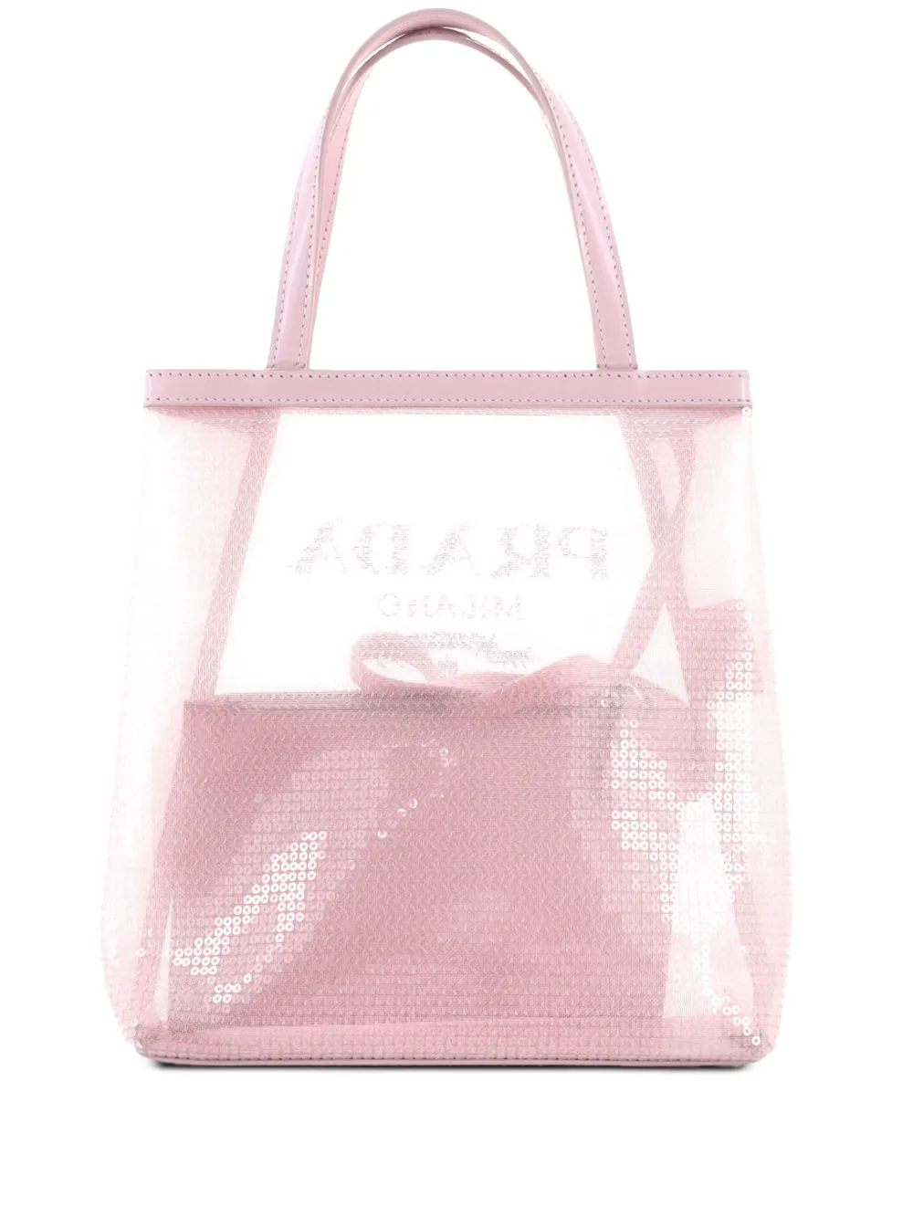 Prada Pre-Owned Logo Open Sequined Mesh Small tote bag | Pre-Owned | Image 2