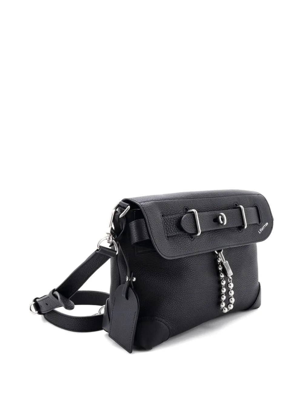 Pre-owned Louis Vuitton Steamer Colorado Leather Crossbody Bag In Black