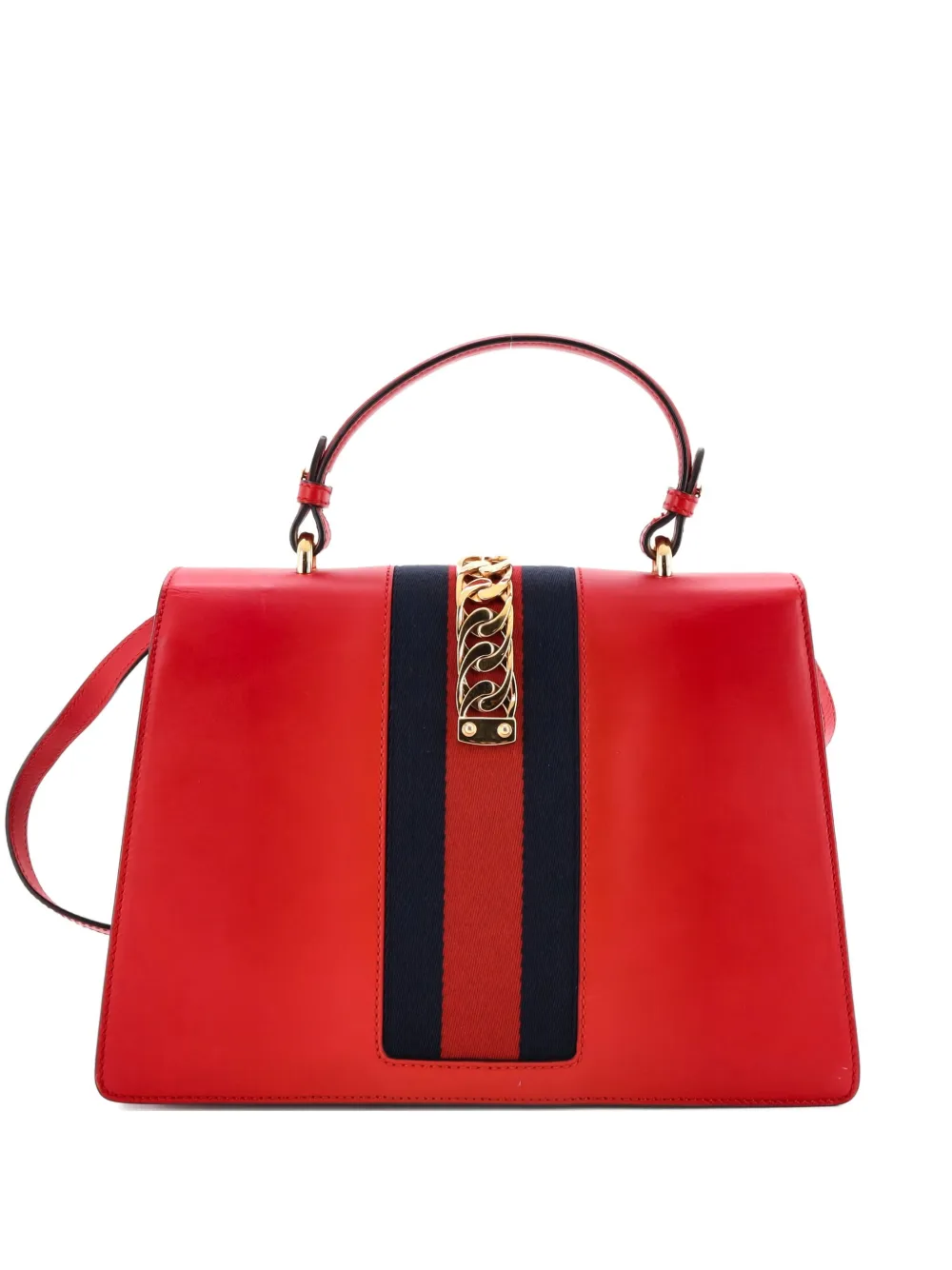 Gucci Pre-Owned Sylvie Top Handle Bag Leather Medium satchel - レッド