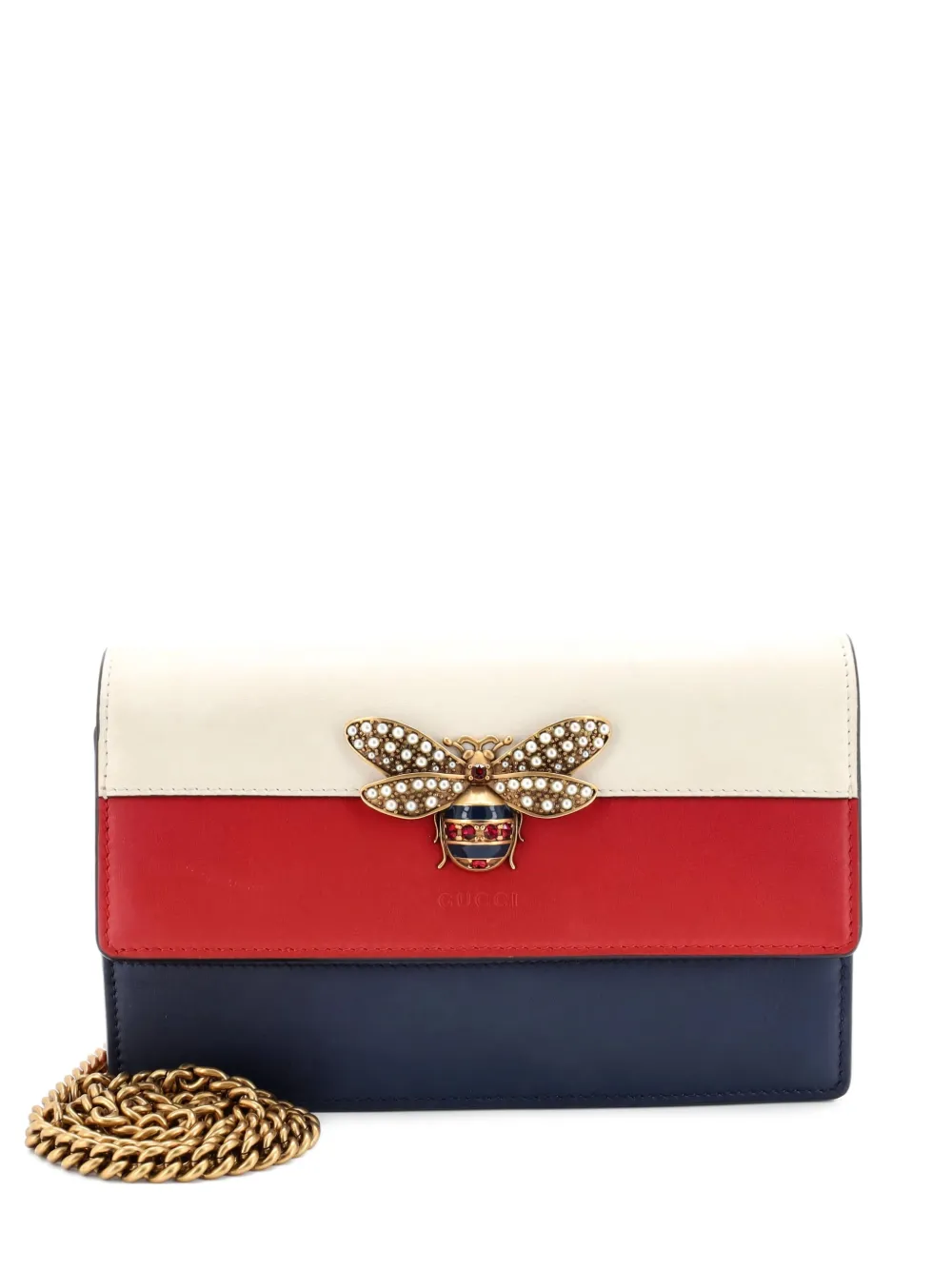 Gucci Pre-Owned Queen Margaret Chain Wallet Leather Mini crossbody bag