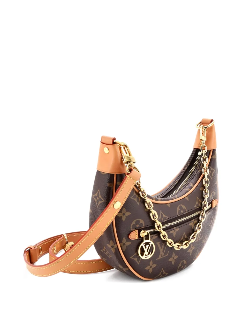 Pre-owned Louis Vuitton Loop Handbag Monogram Canvas Hobo Bag In Brown