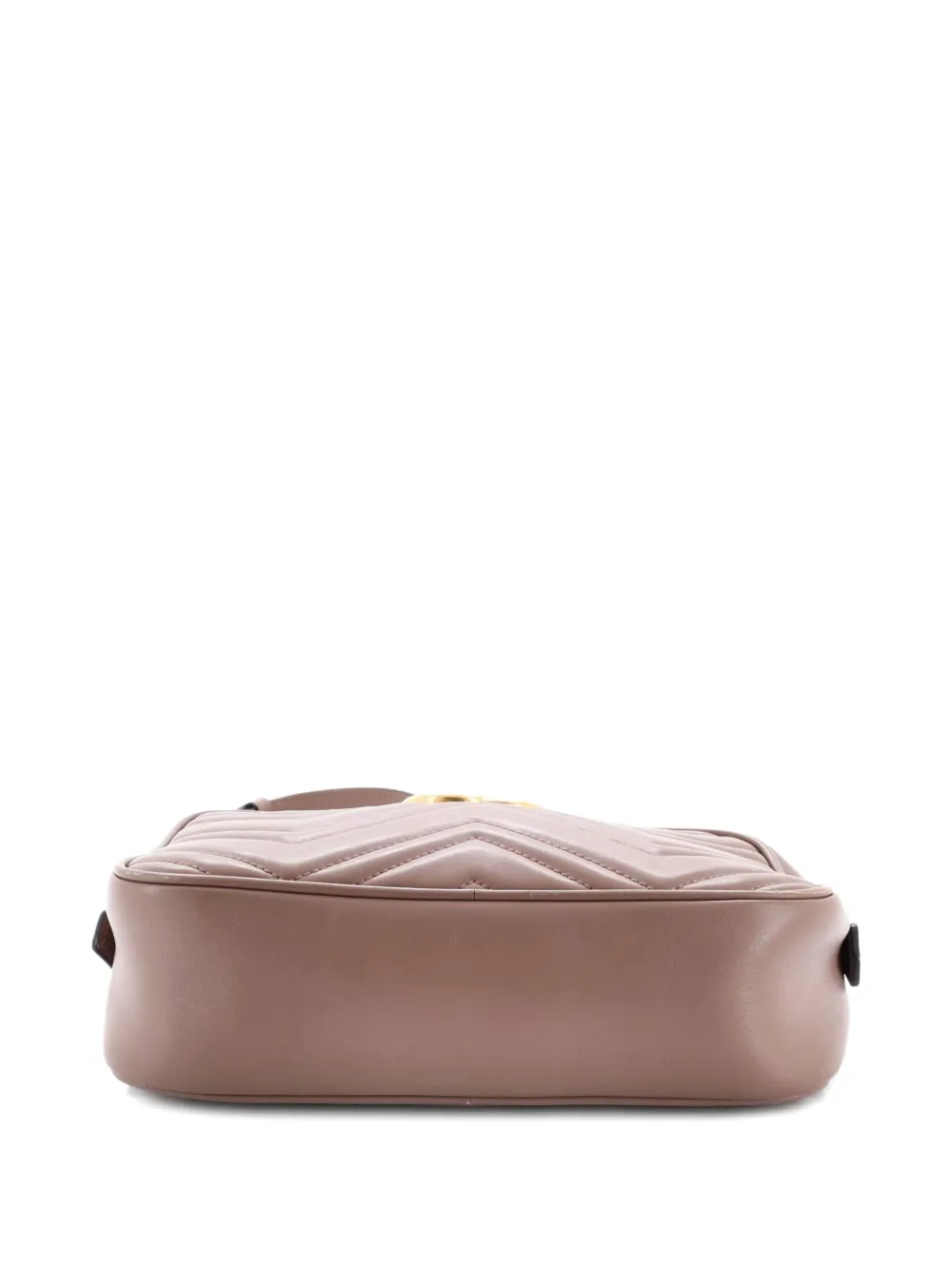Pre-owned Gucci Gg Marmont Shoulder Bag Matelasse Leather Small Crossbody Bag In Neutral