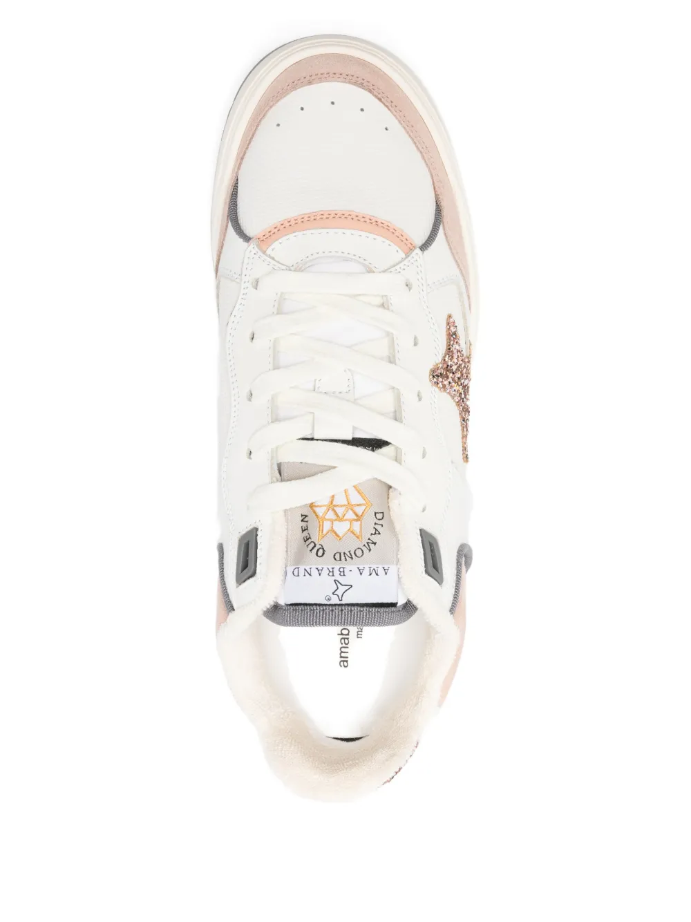 Ama Brand Sneakers In White Suede And Leather In Neutral