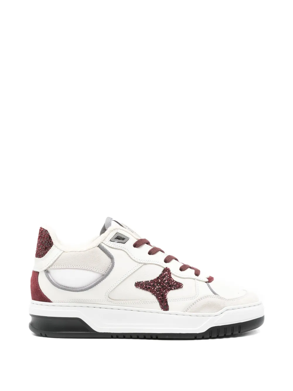 Ama Brand Diam sneakers met sterdetail Wit