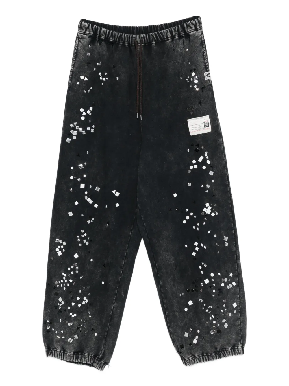 Maison MIHARA YASUHIRO embellished drawstring track pants | negro | Image 1